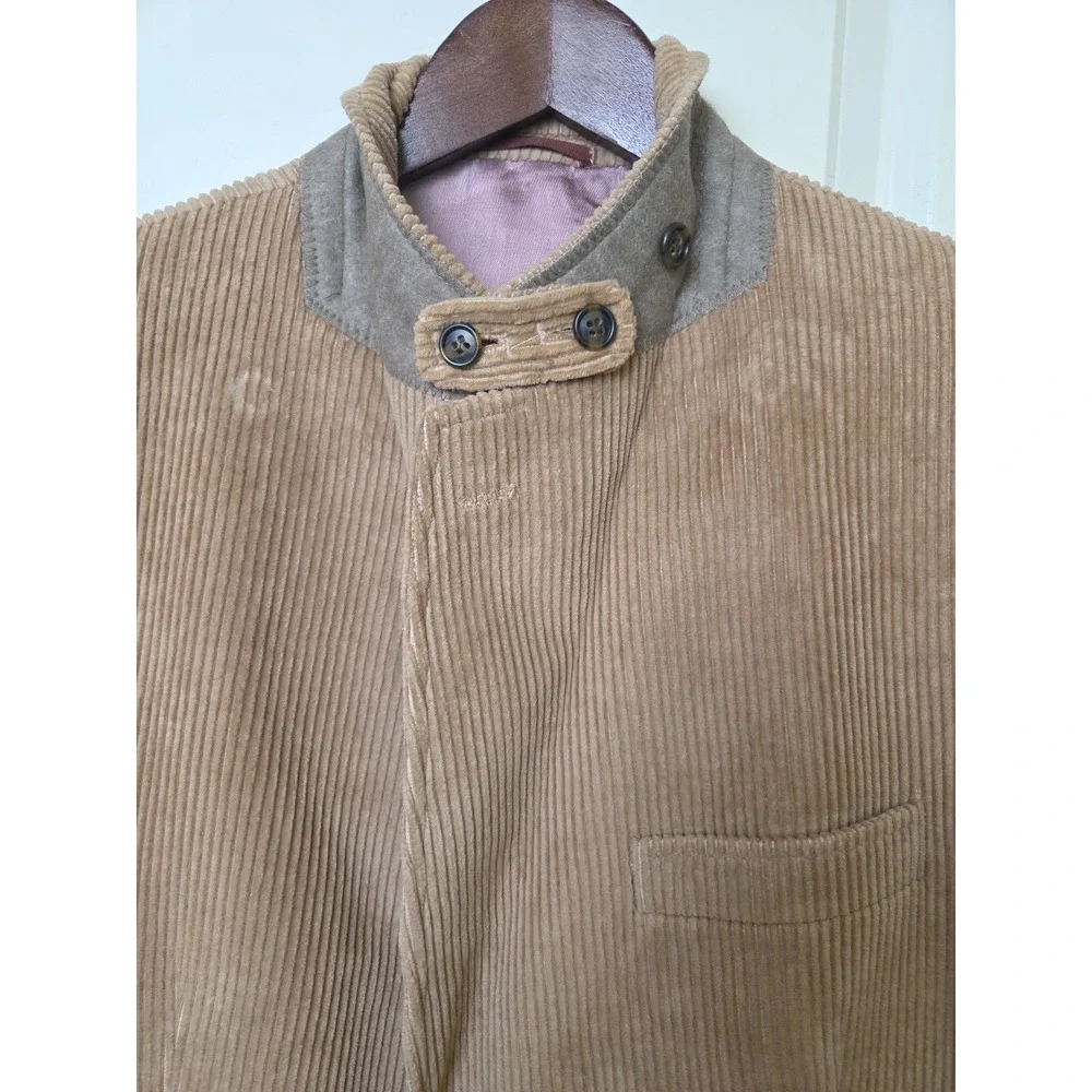 Vtg English‎ Manor Corduroy Suede Elbow Patch Sport Coat Blazer Tan Men's 42R